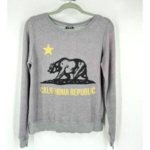 Recycled Karma long sleeved waffle t-shirt in grey‎ Size Small